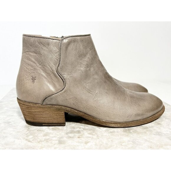 Frye Women's Leather Carson Piping Bootie in Graphite - Sz 10 M - PreOwned - Picture 2 of 13